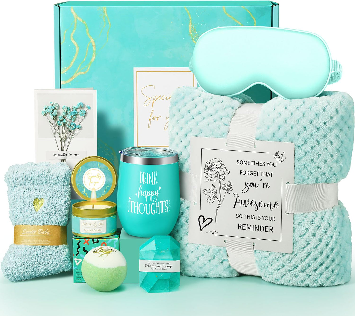 Mothers Day Gifts for Mom Wife Grandma Daughter Friends Sister, Easter Basket, Happy Birthday Gifts for Women Mom Her Friend Sister Wife Grandma, Self Care Gift Get Well Relaxing Spa Gift Basket Set