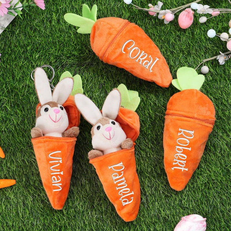 Personalized Easter Bunny Rabbit,Reversible Carrot Bunny