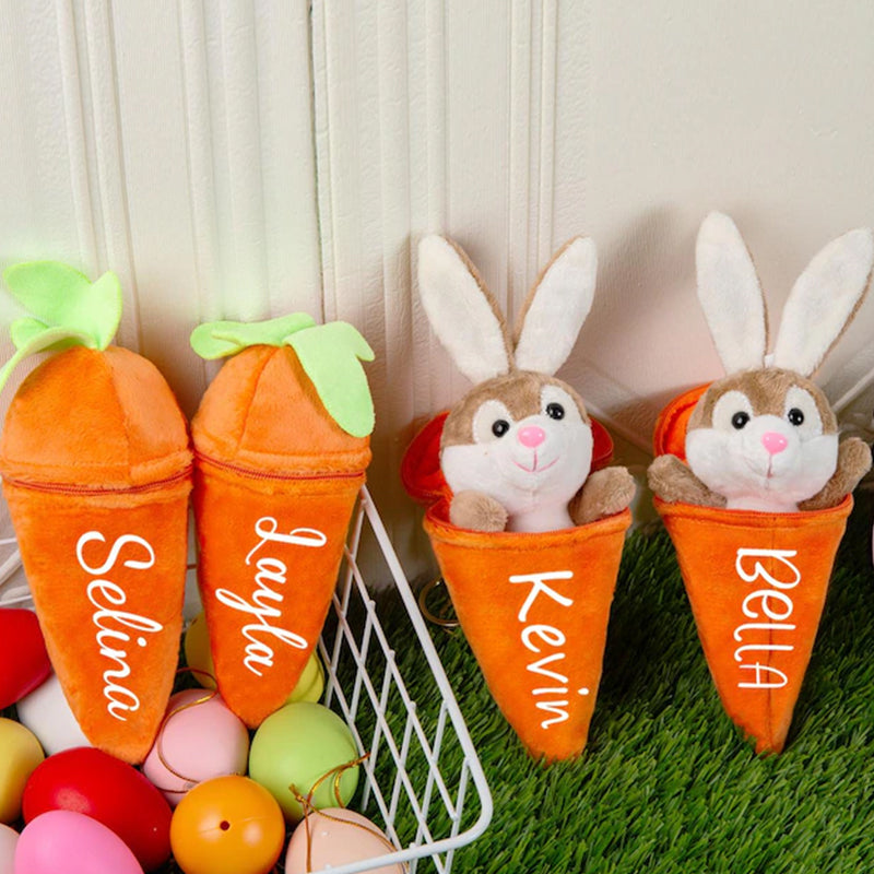 Personalized Easter Bunny Rabbit,Reversible Carrot Bunny