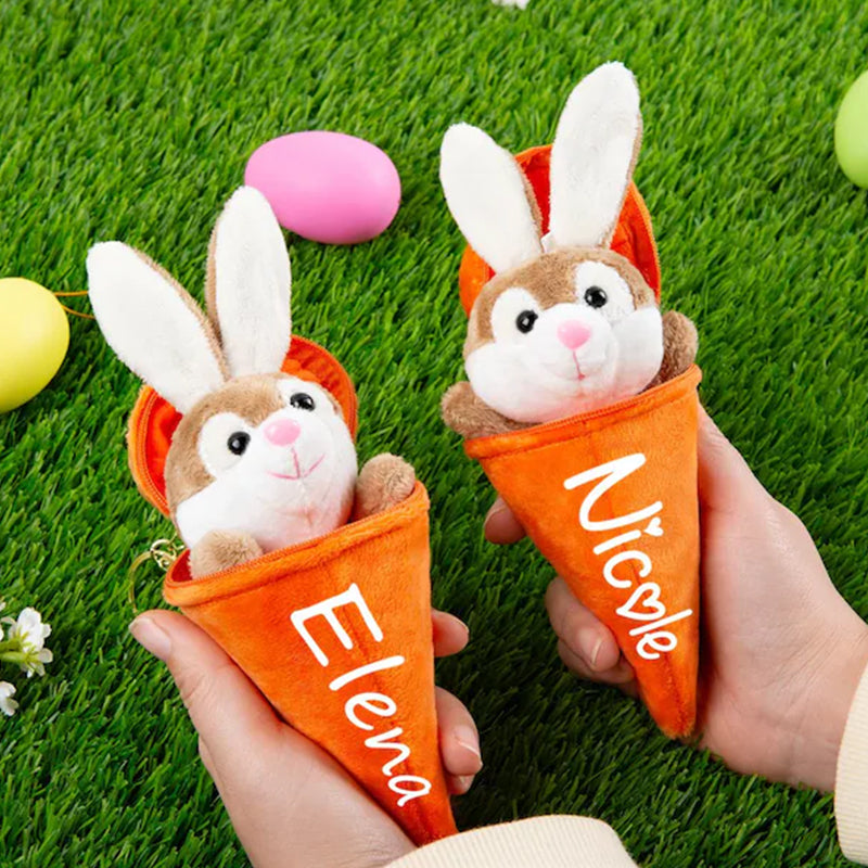 Personalized Easter Bunny Rabbit,Reversible Carrot Bunny