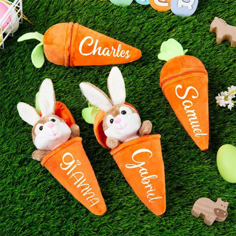 Personalized Easter Bunny Rabbit,Reversible Carrot Bunny