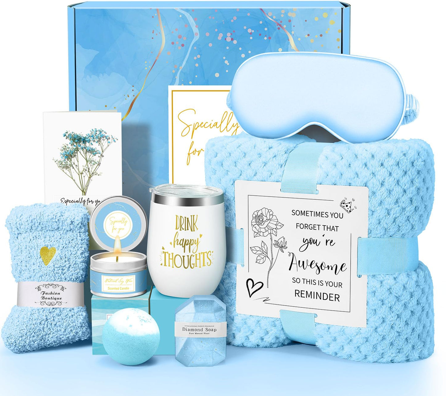 Mothers Day Gifts for Mom Wife Grandma Daughter Friends Sister, Easter Basket, Happy Birthday Gifts for Women Mom Her Friend Sister Wife Grandma, Self Care Gift Get Well Relaxing Spa Gift Basket Set