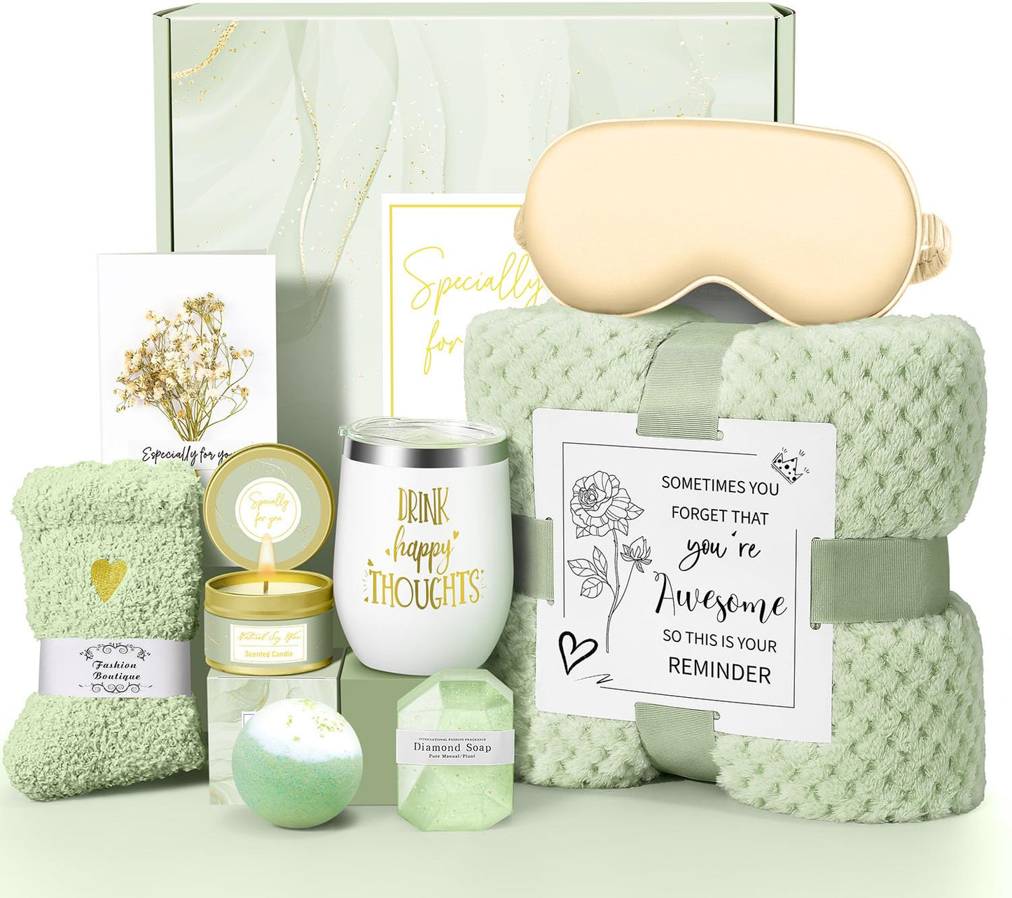 Mothers Day Gifts for Mom Wife Grandma Daughter Friends Sister, Easter Basket, Happy Birthday Gifts for Women Mom Her Friend Sister Wife Grandma, Self Care Gift Get Well Relaxing Spa Gift Basket Set