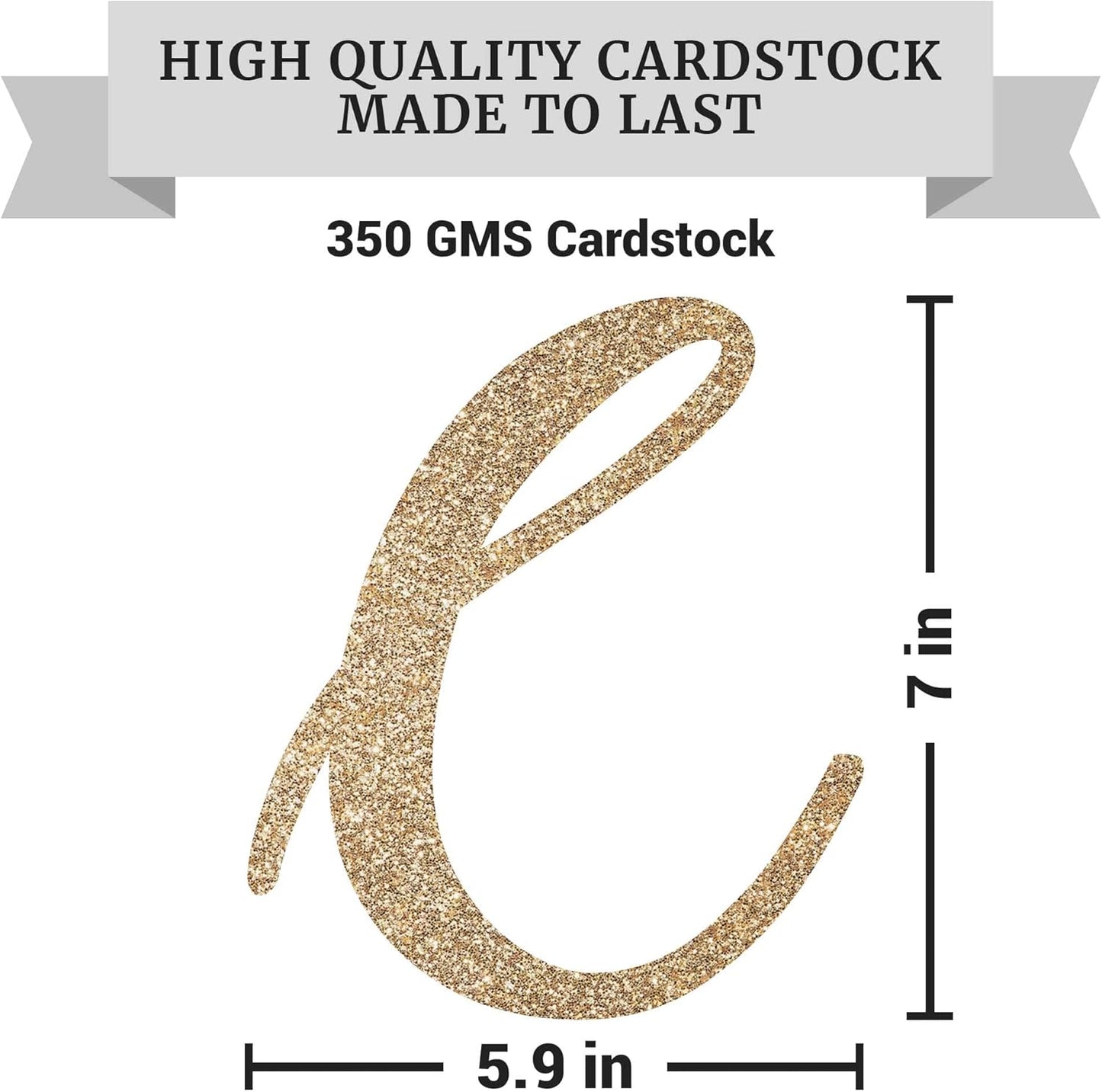 Pre-strung Congratulations Banner - No DIY - Gold Glitter Congratulation Banner - Pre-strung Garland on 6 ft Strand - Graduation, Wedding, Retirement Party Decorations & Decor. Did We Mention No DIY