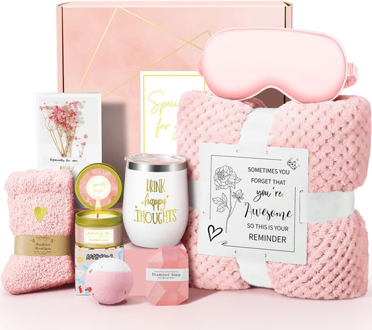 Mothers Day Gifts for Mom Wife Grandma Daughter Friends Sister, Easter Basket, Happy Birthday Gifts for Women Mom Her Friend Sister Wife Grandma, Self Care Gift Get Well Relaxing Spa Gift Basket Set