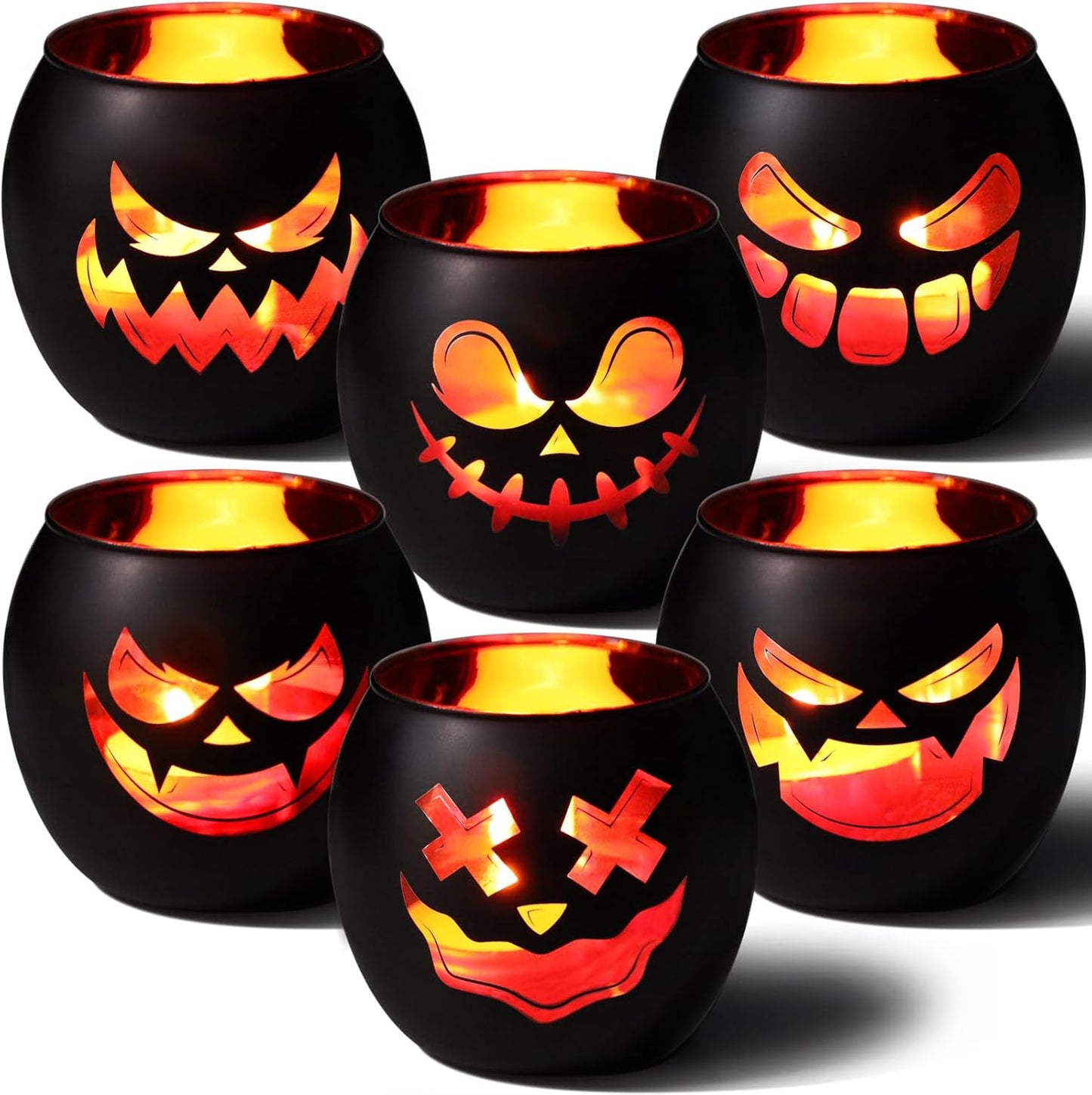 Easter Table Decorations 6PCS Glass Votive Tealight Candle Holders, Indoor Centerpiece Decorations, Women Adult Easter Gifts