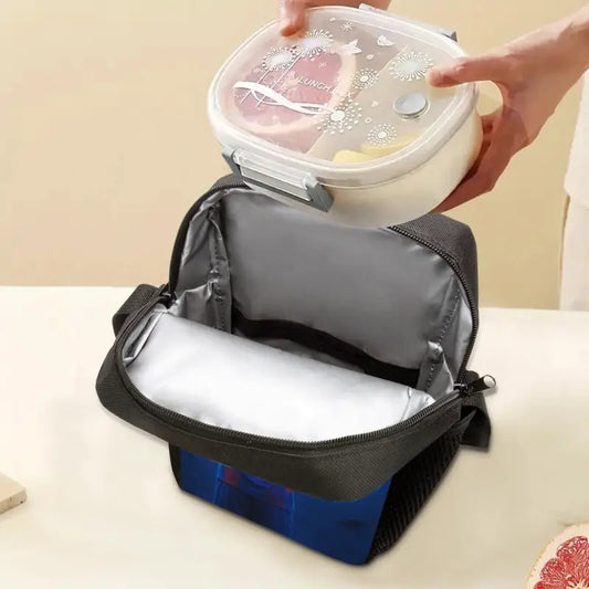 Customizable Fluorescent Athlete Number Ten Lunch Bag - Insulated Cooler Tote with Lightning Bolts Design, Reusable Non-Food Contact Lunch Box for School, Office, Picnic, Camping - Personalized with Your Name, Lunch Bag Insulated,