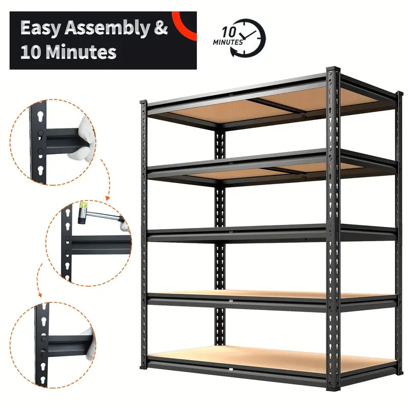 "Wall-Mounted Floating Shelves: Wooden, Invisible Brackets, Ideal for Books & Decor"