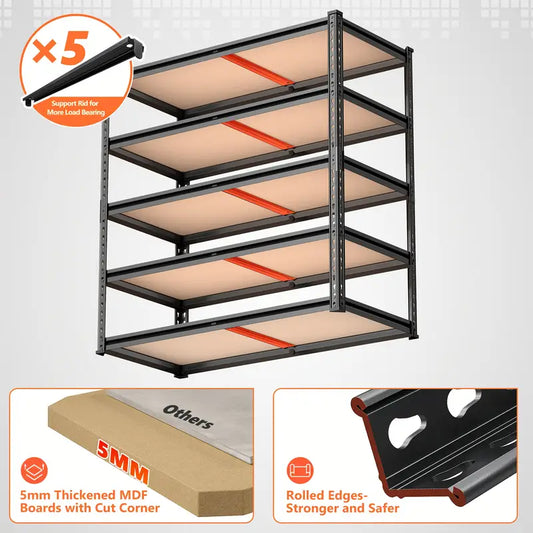 "Wall-Mounted Floating Shelves: Wooden, Invisible Brackets, Ideal for Books & Decor"