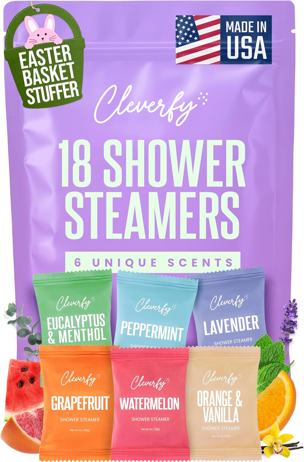 Shower Steamers Aromatherapy - Easter Basket Stuffers for Teens and Adults - Easter Gifts for Women and Men, Girls and Boys - Mothers Day Gifts for Mom - 6 Tablets