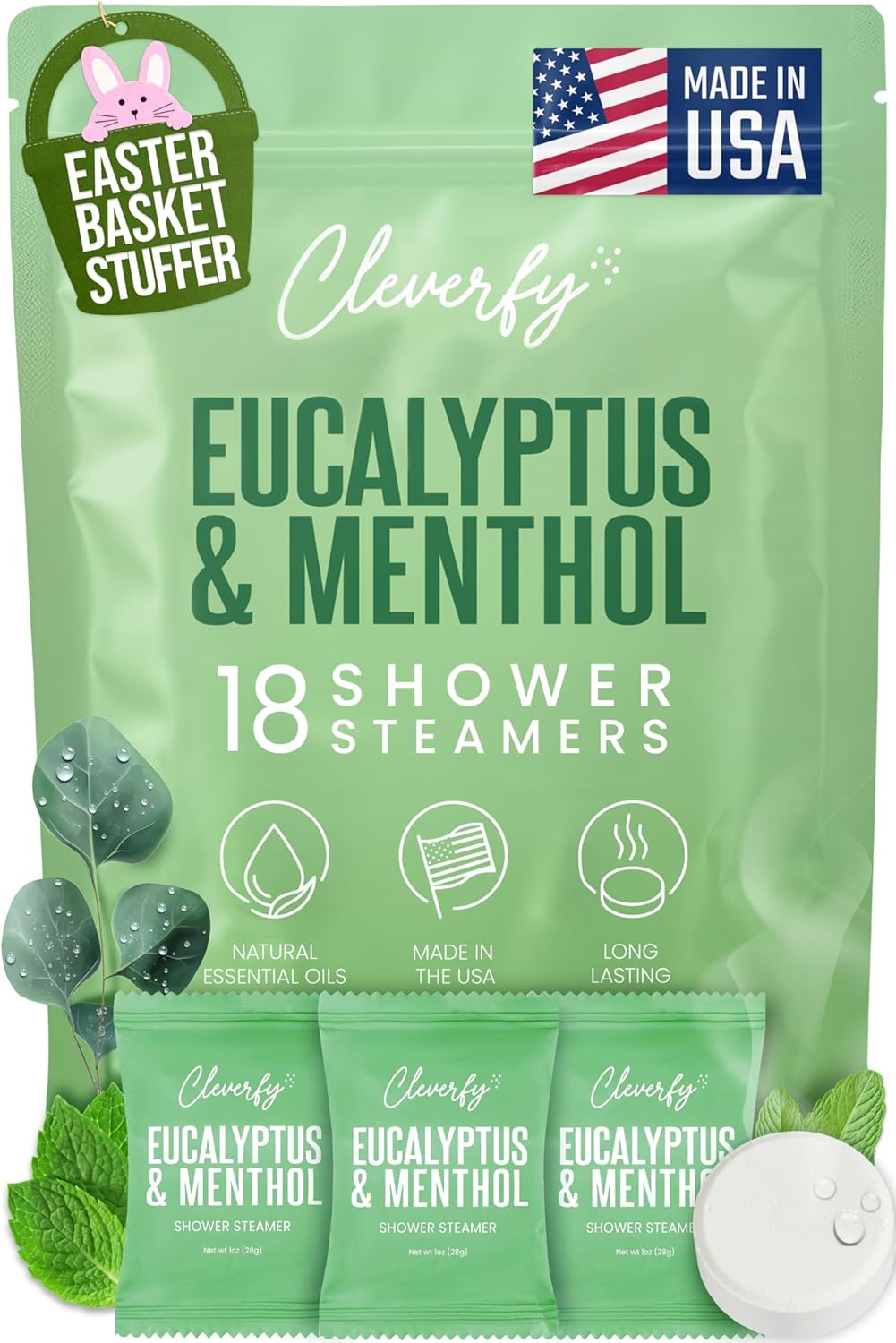 Shower Steamers Aromatherapy - Easter Basket Stuffers for Teens and Adults - Easter Gifts for Women and Men, Girls and Boys - Mothers Day Gifts for Mom - 6 Tablets