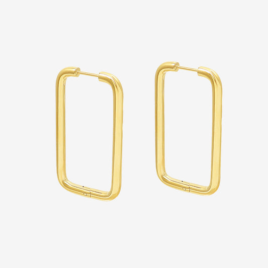 Minimalistic Style Square Hoops