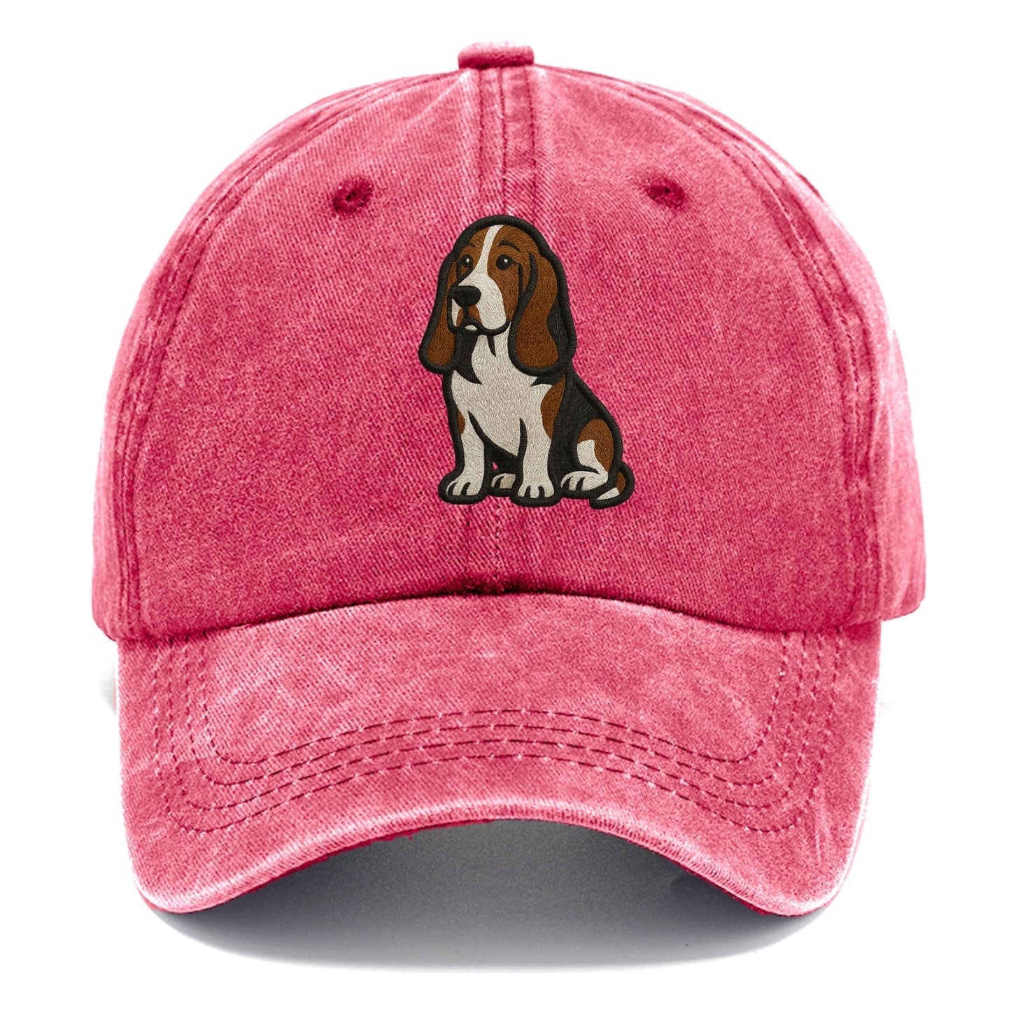Basset Hound - Tri-color embroidered sit Classic Cap