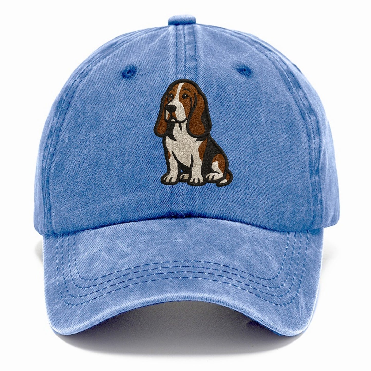 Basset Hound - Tri-color embroidered sit Classic Cap
