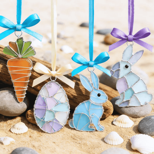 🐣2026🌊Easter Wire Wrapped Sea Glass Ornaments ✨Shaped by Nature & Crafted by Hand💝