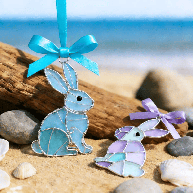 🐣2026🌊Easter Wire Wrapped Sea Glass Ornaments ✨Shaped by Nature & Crafted by Hand💝